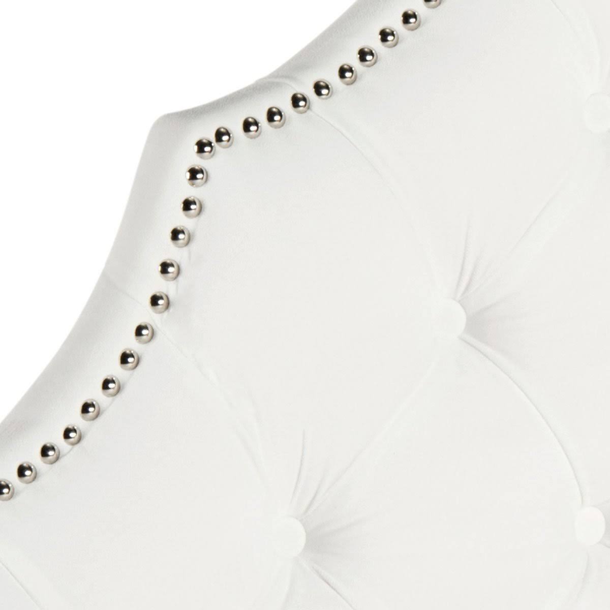 White King Tufted Velvet Headboard D30545