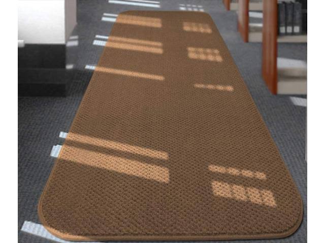 Toffee Brown 8 ft x 27 in Skid-Resistant Carpet Runner I48979