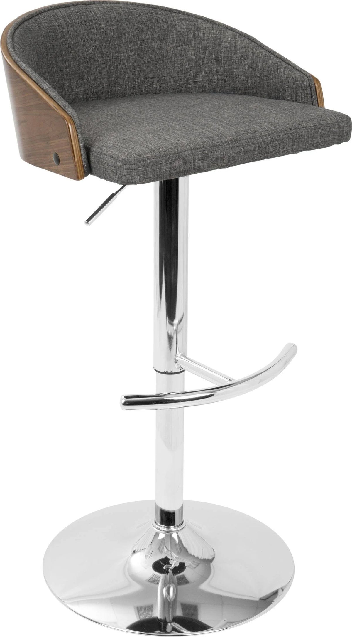 Walnut & Grey Adjustable Barstool Z838