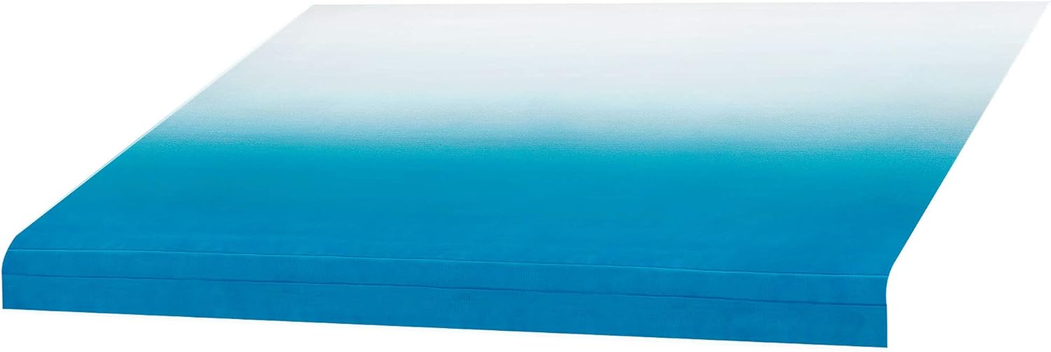 Blue Heat Sealed RV Awning Fabric Replacement 15 Foot Camper Awning S173521