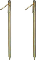 Yellow Galvanized Steel Tent Stakes Set of 2 U6358