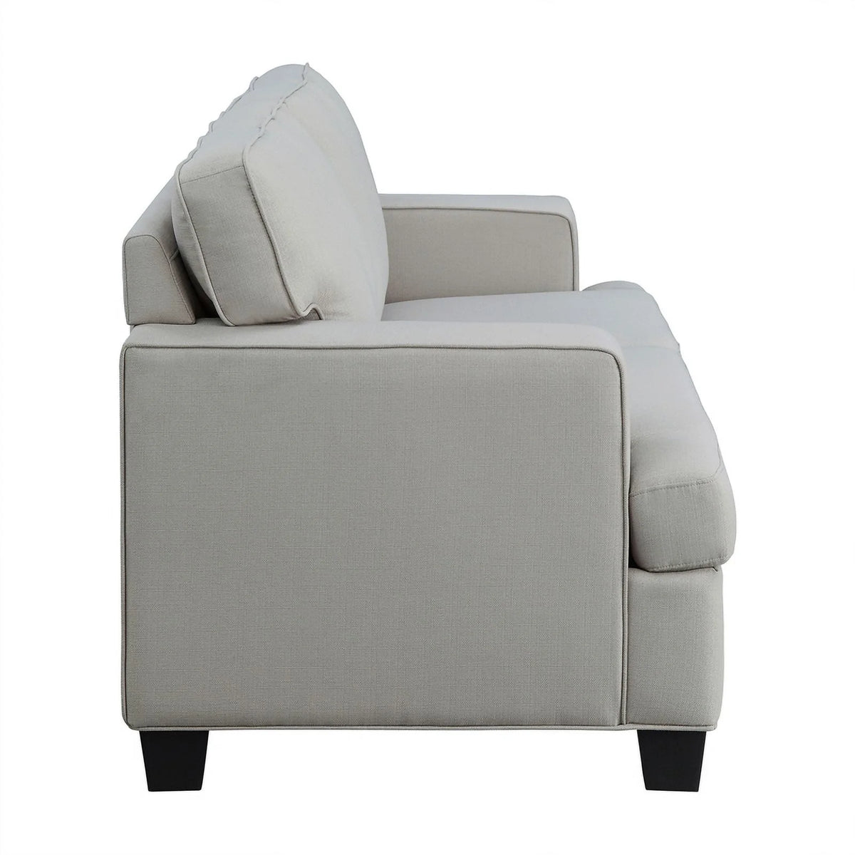 Textured Fabric 2-Piece Upholstered Sofa Set in Gray A9266