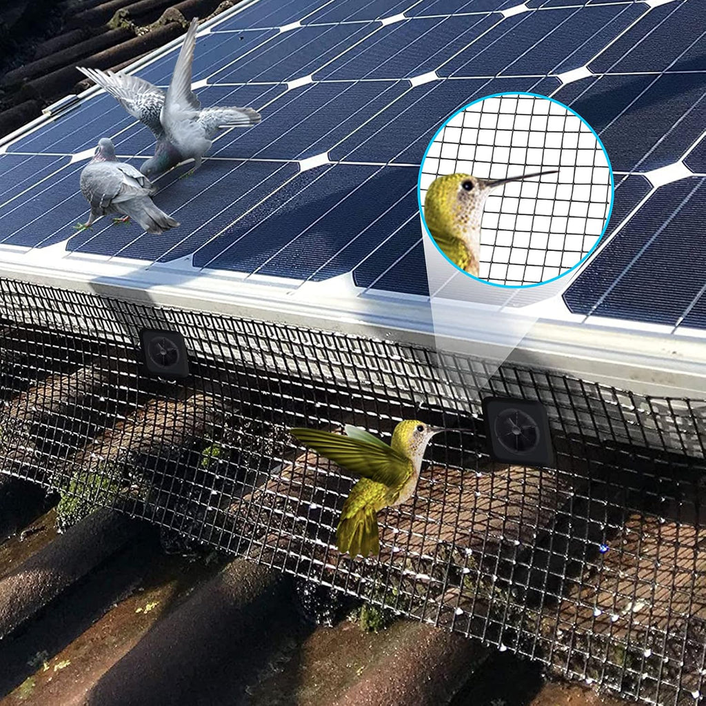 Solar Panel Bird Guard 6in X 100ft PVC Coated Galvanized Steel Wire Mesh B14107