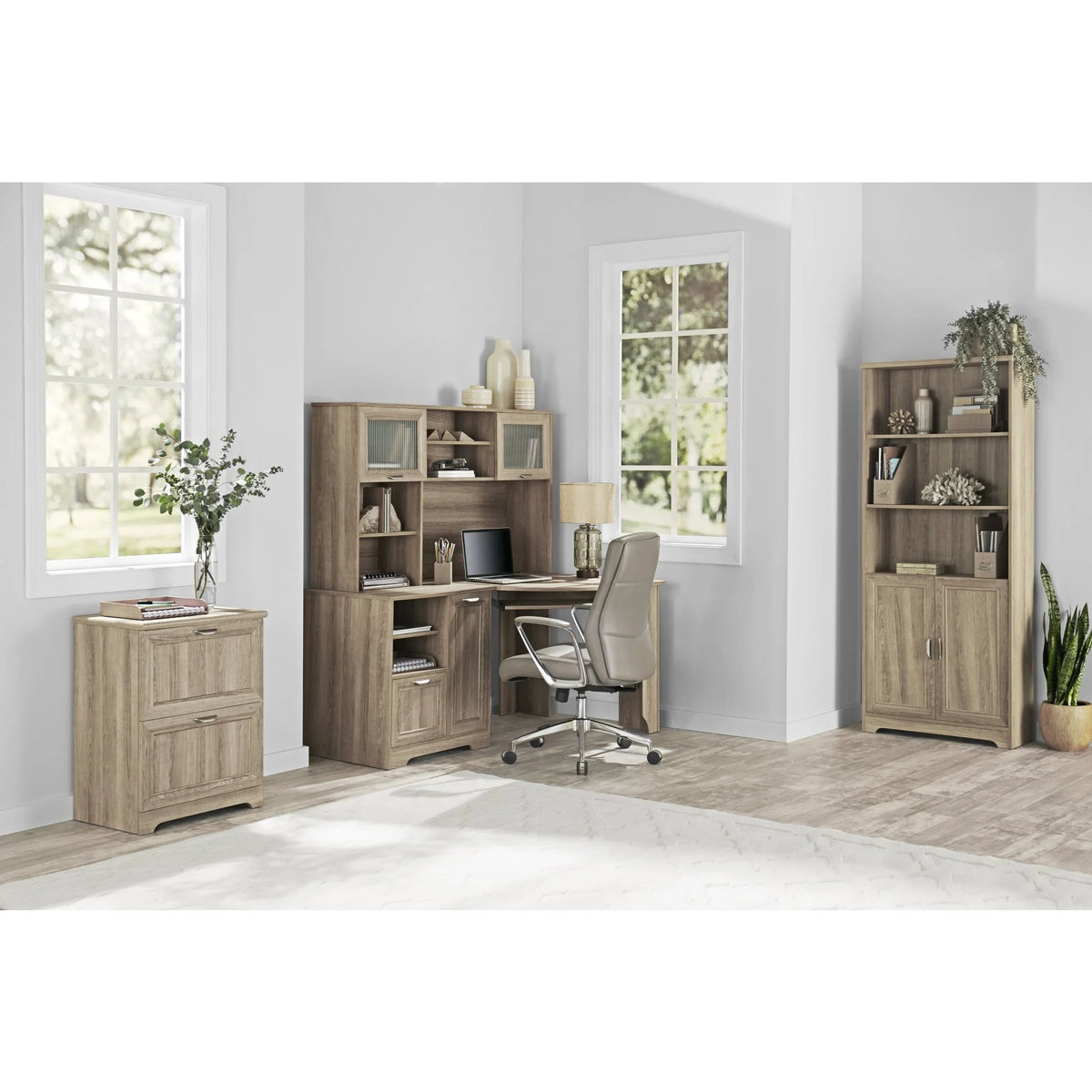 Blonde Ash Corner Desk E47893