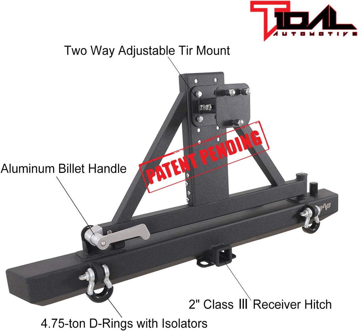 LED Light Front Bumper and Assembled Rear Bumper with Tire Carrier Combo D76021