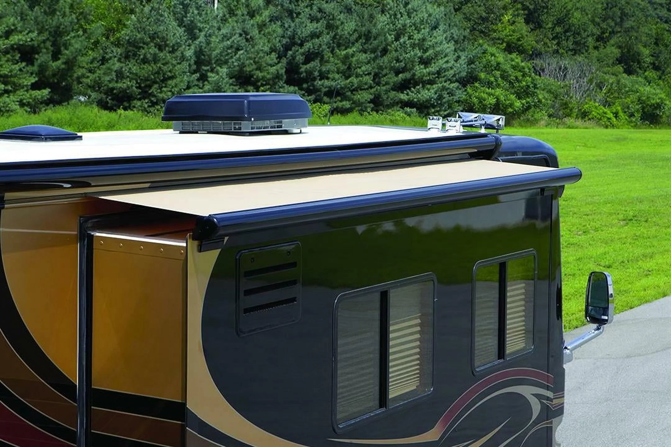 Black 61" Slideout Awning with Deflector U656359