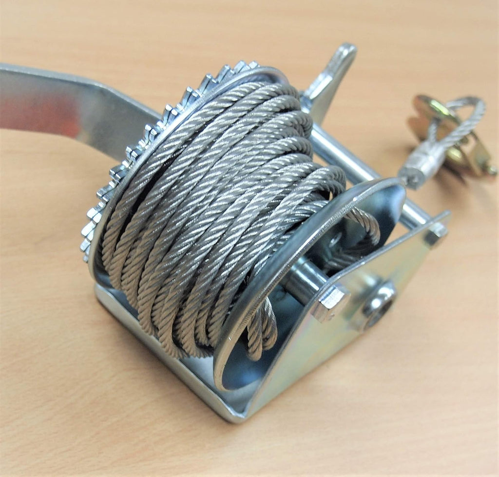 600 LB Gear Steel Cable Hand Winch Pack of 2 W6913