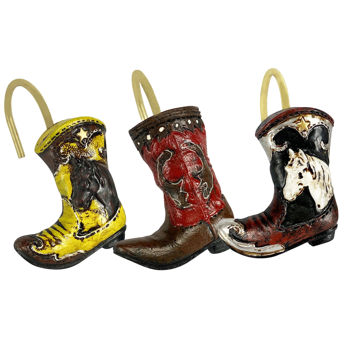 Cowboy Boot Shower Curtain Hooks D566290