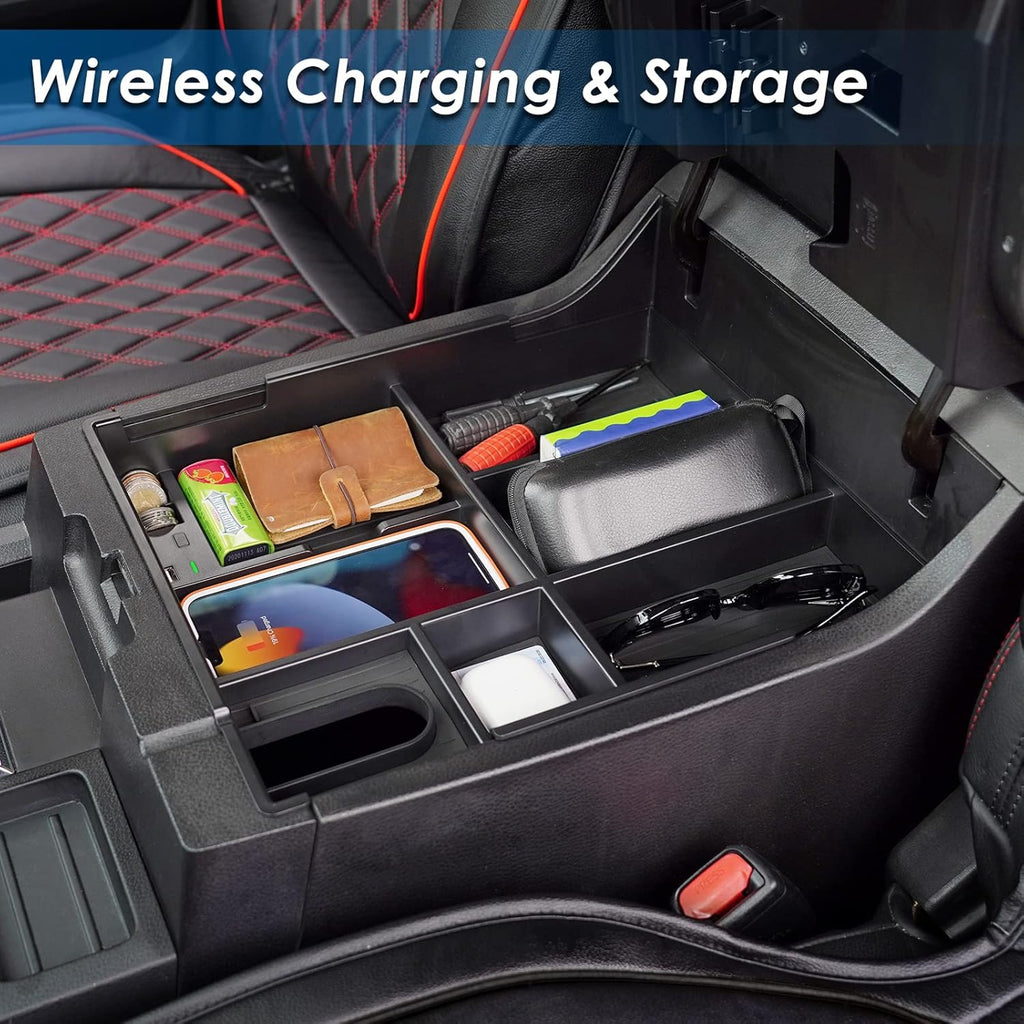 Wireless Charger Center Console Organizer Tray for Toyota Tundra 2014-2021 L5627