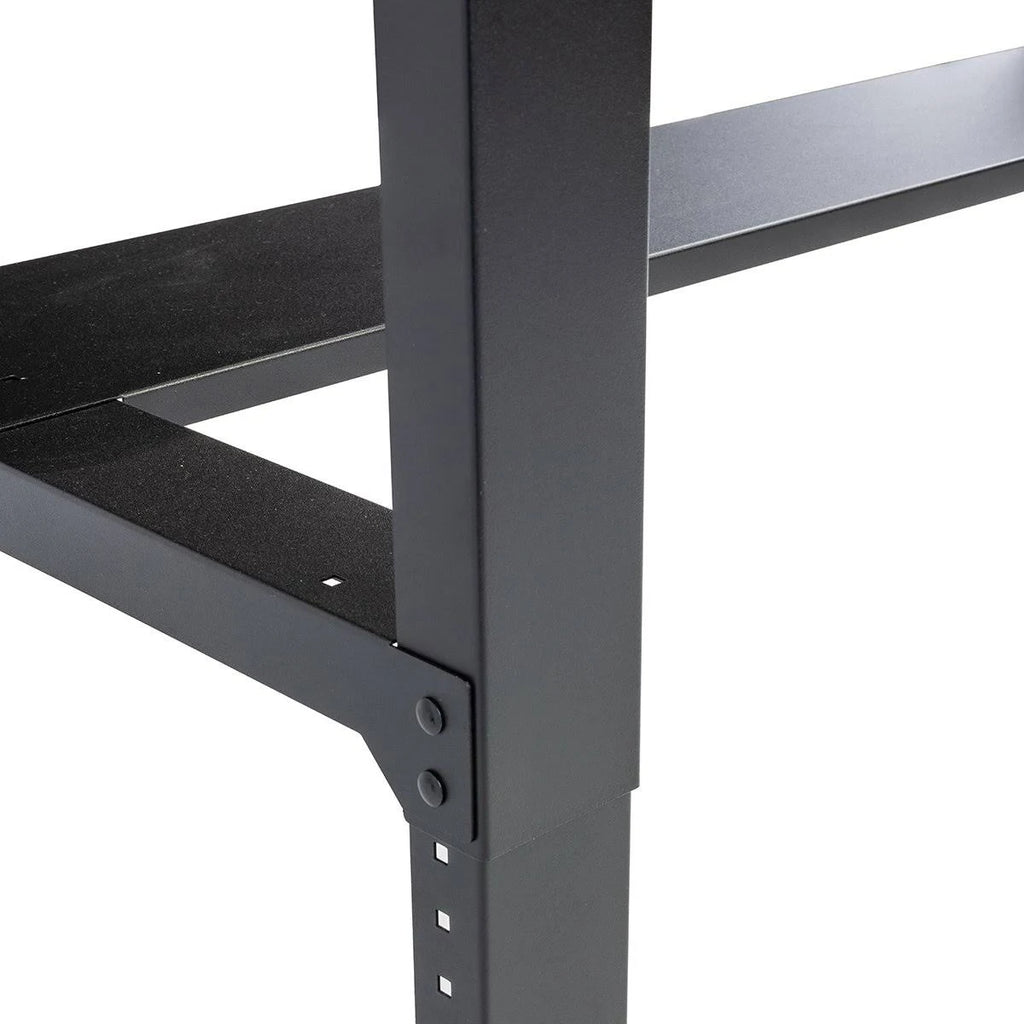 4 ft Adjustable Height Steel Workbench with Pegboard Back Wall P936790