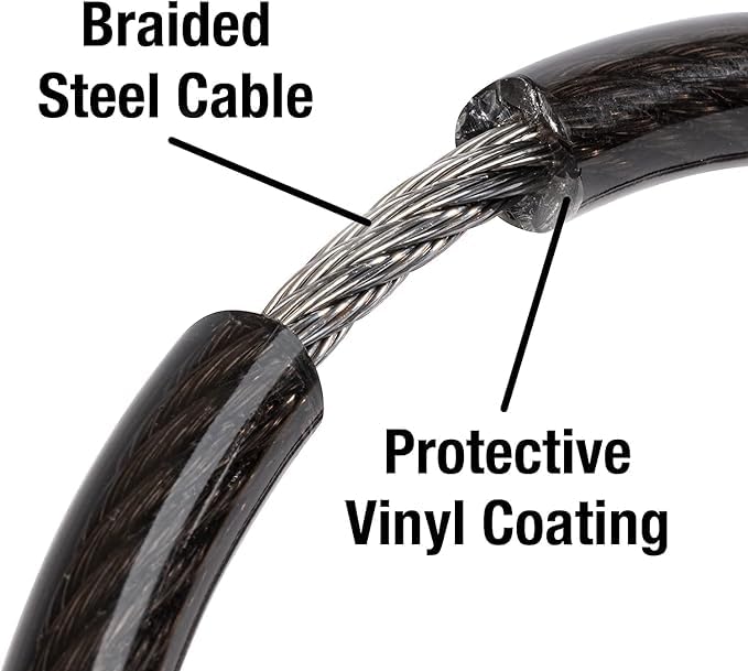 5 Foot Coiled Resettable Combination Bicycle Cable Lock Y816