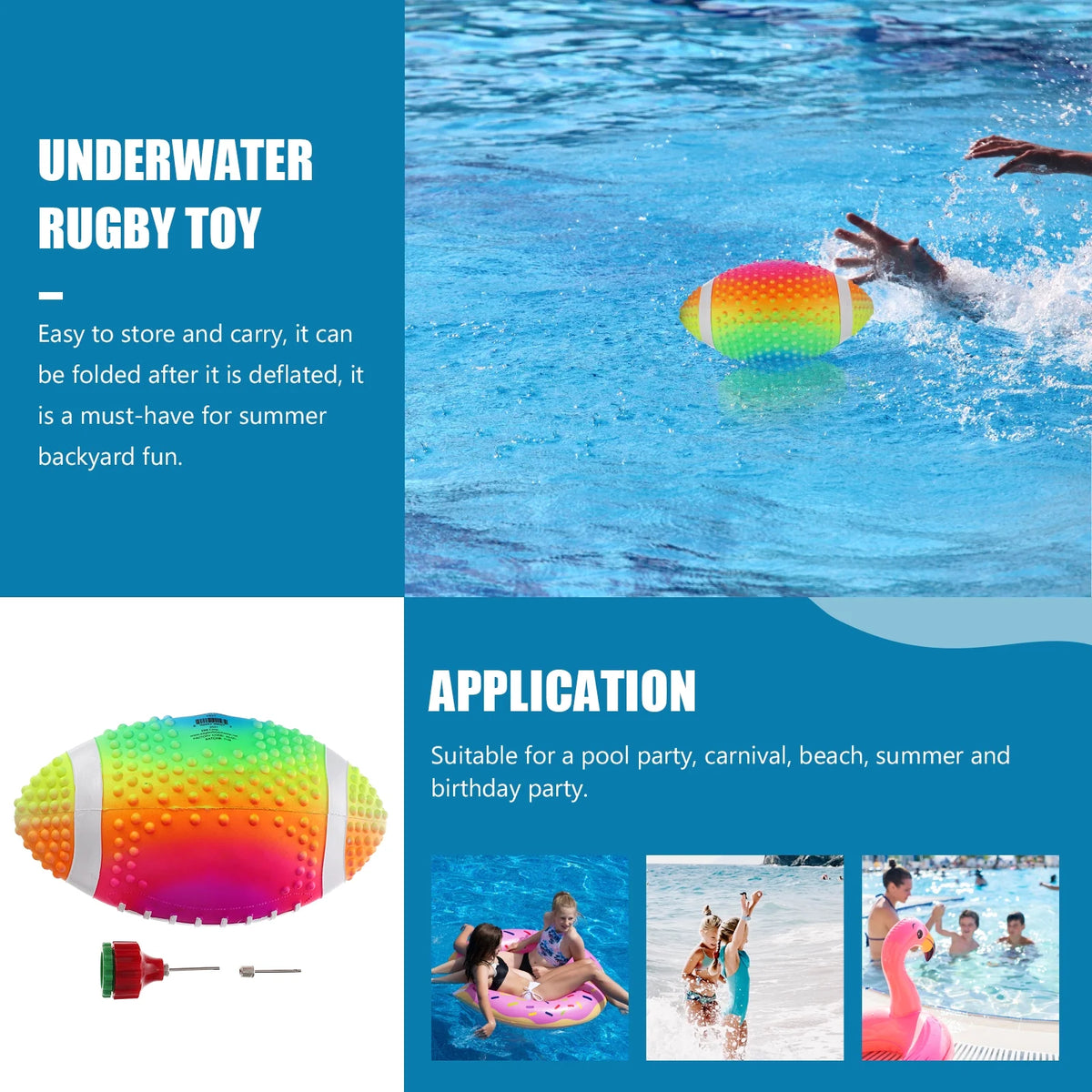 Underwater Rugby Toy Pool Ball Toy C880107