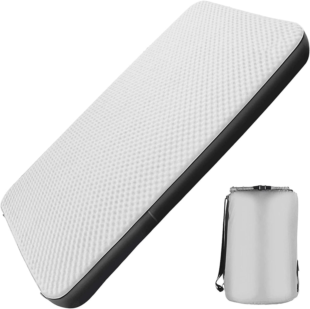 Double Self-Inflating Camping Mattress, 80x52 Sleeping Pad, 4 Inches Thick PU Foam, TPU Material Q414372