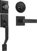 Matte Black Heavy Duty Door Lock Set with Deadbolt, Pack of 2 W479795