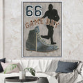 Vintage Sport Framed Canvas - Black - 34 in. Wide x 44 in. High M530