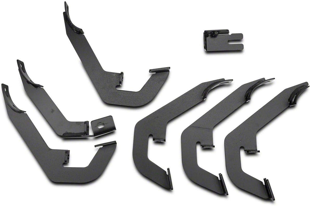 4-Inch Oval Bent End Side Step Bars; Rocker Mount; Stainless Steel B1207