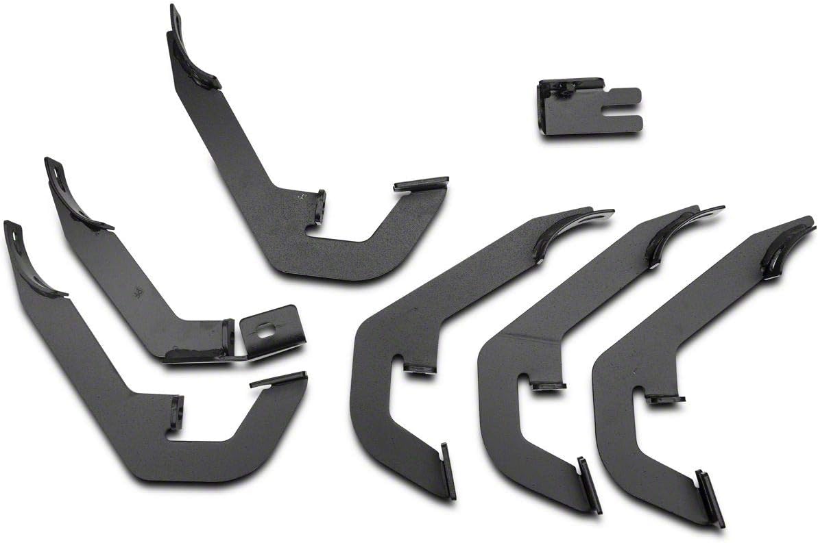4-Inch Oval Bent End Side Step Bars; Rocker Mount; Stainless Steel B1207
