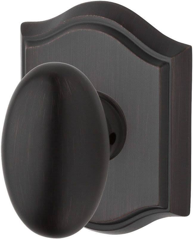 Satin Nickel Entry Knob with Traditional Rose A52301
