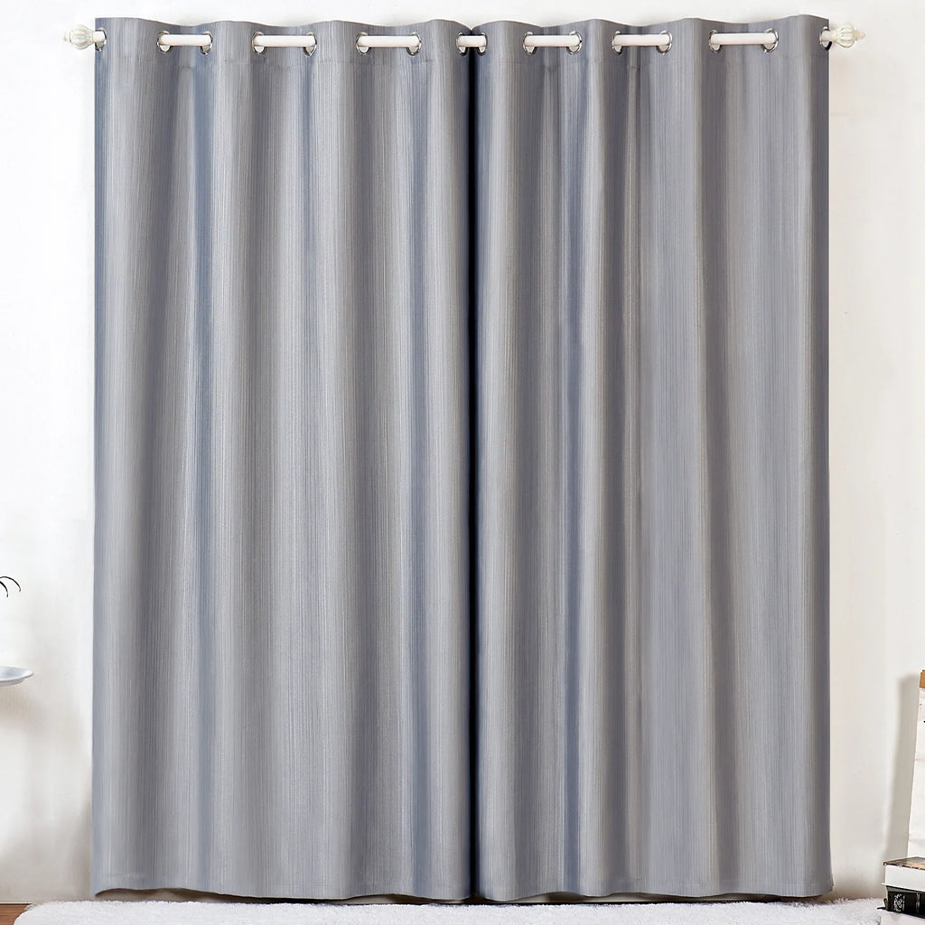 90% Blackout Curtains Set of 2 Panels, Light Gray, 52 x 84 inch I103269