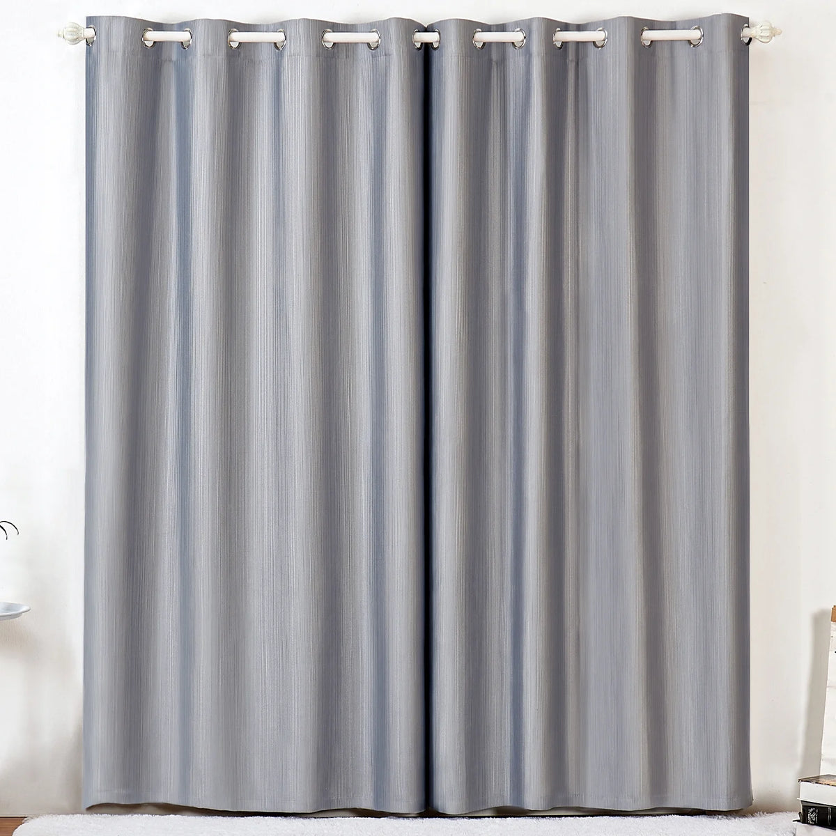 90% Blackout Curtains Set of 2 Panels, Light Gray, 52 x 84 inch I103269