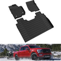 F150 Floor Mats for 2021 2022 Ford F-150 SuperCrew Cab All Weather Custom Fit Liners F2760