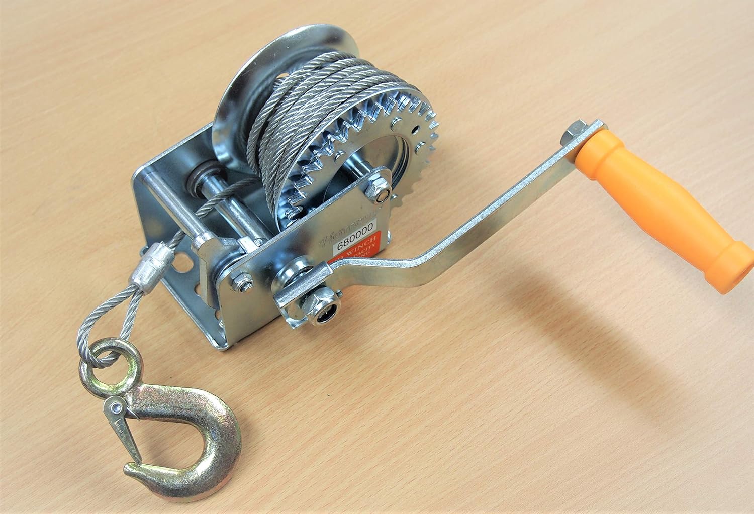 600 LB Gear Steel Cable Hand Winch Pack of 2 W6913