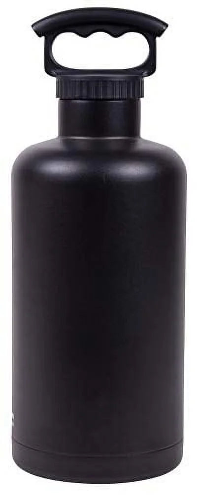 Matte Black 64oz Tank Growler with Finger Grip Cap S42910