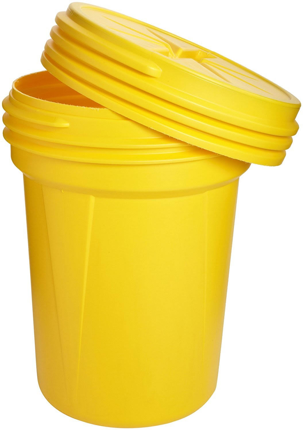 Yellow High Density Polyethylene Lab Pack Drum with Plastic Screw-On Lid, 30 Gallon Capacity U6155