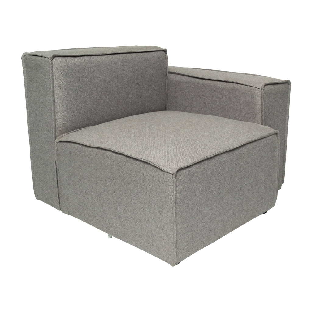 Gray Modular Sectional Sofa with Arm Rest N91588