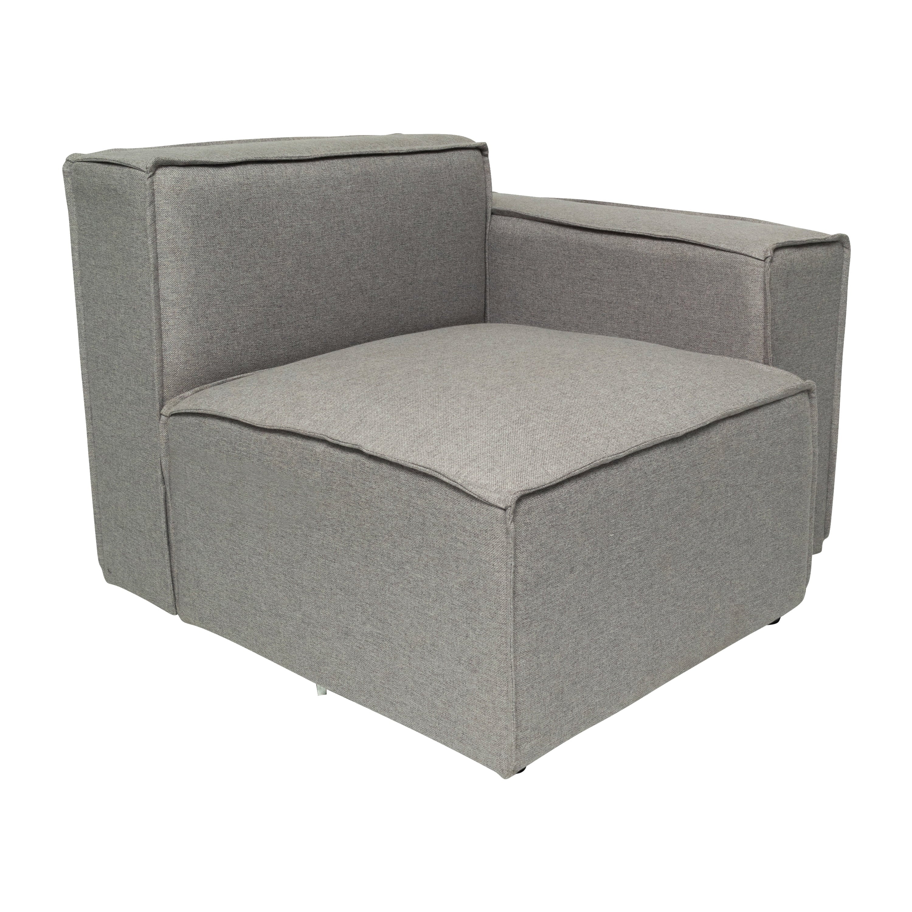 Gray Modular Sectional Sofa with Arm Rest N91588