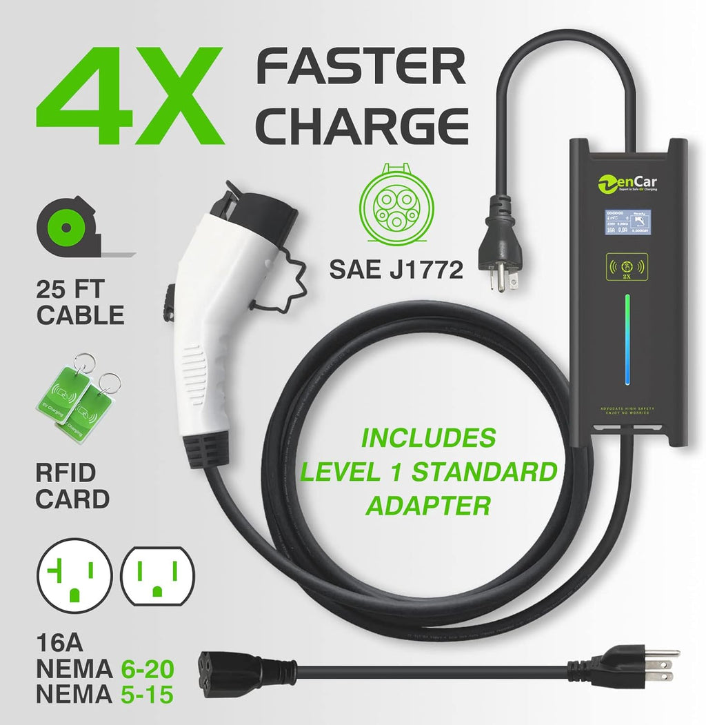EV Charger with Cable Holder, Timing Delay, 230V, 16A, NEMA 6-20 Y9114