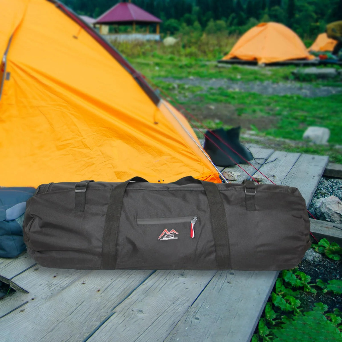 Waterproof Camping Tent Storage Bag Duffel Black X1833