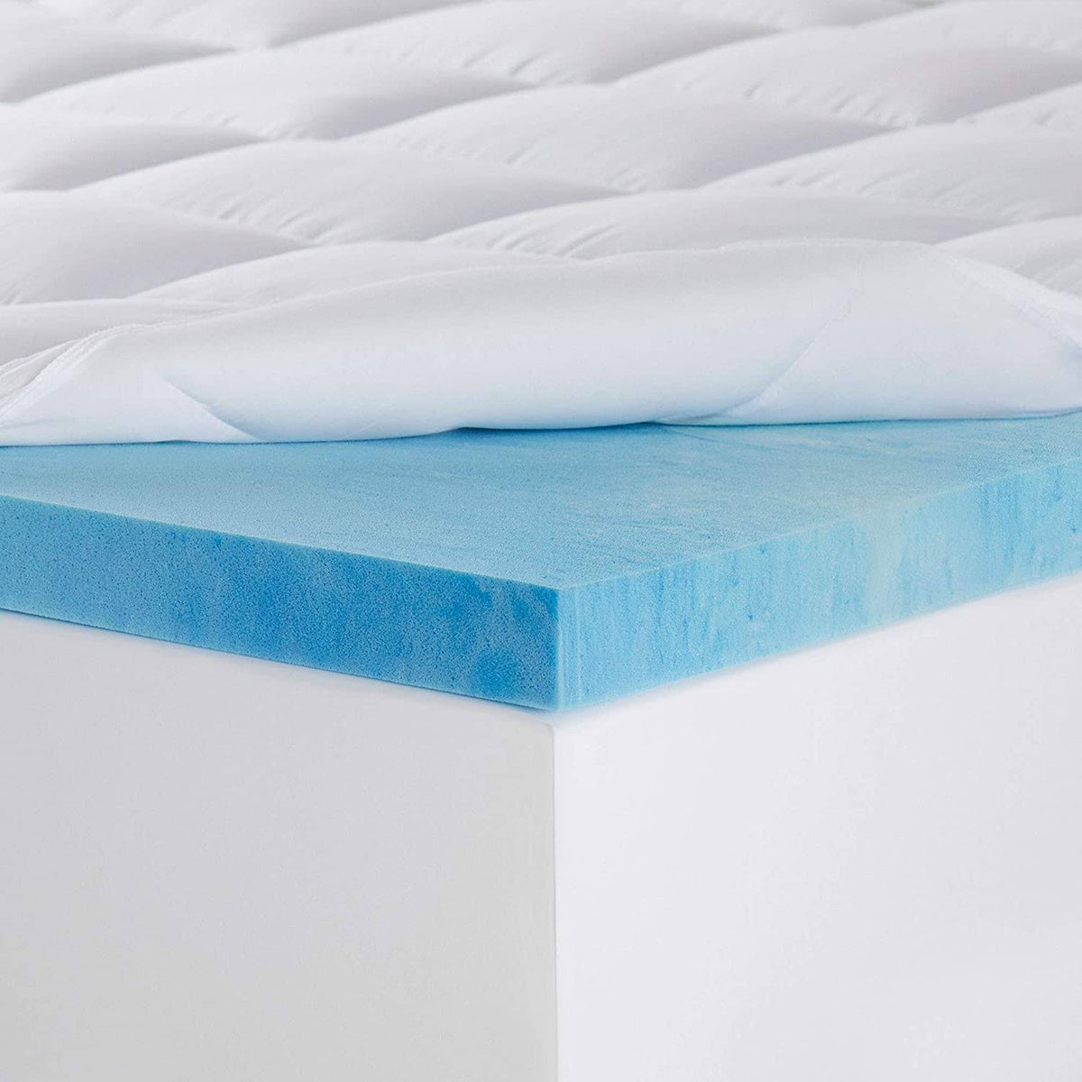 4-Inch Dual Layer Gel Memory Foam Mattress Topper, Full S125876