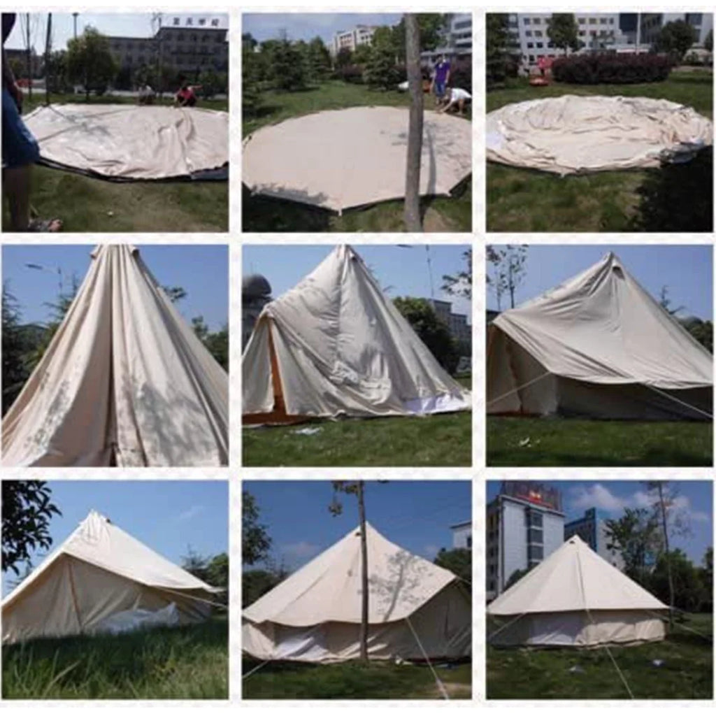 19.69ft Camping Bell Tent with Front Awning I4401