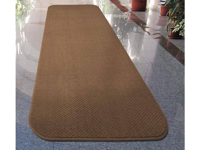 Toffee Brown 8 ft x 27 in Skid-Resistant Carpet Runner I48979