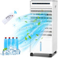 Portable Air Conditioner Fan, 5L Evaporative Air Cooler with LED Display, 3 Speeds & 3 Modes, 90° Oscillation, 7H Timer Remote Control Q487