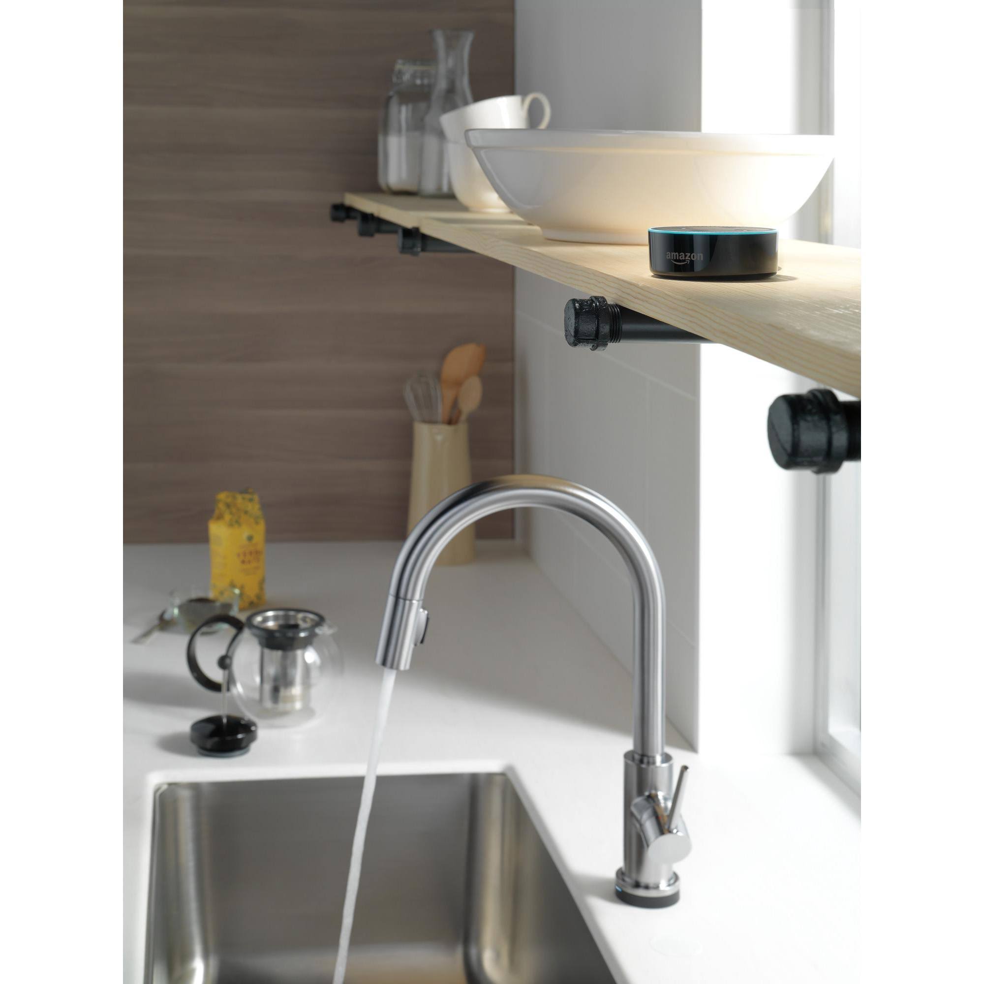 Chrome Pull Down Touch Single Handle Kitchen Faucet Q5323