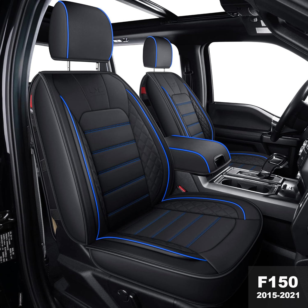 Black Rear Faux Leather Waterproof Back Seat Covers Q503