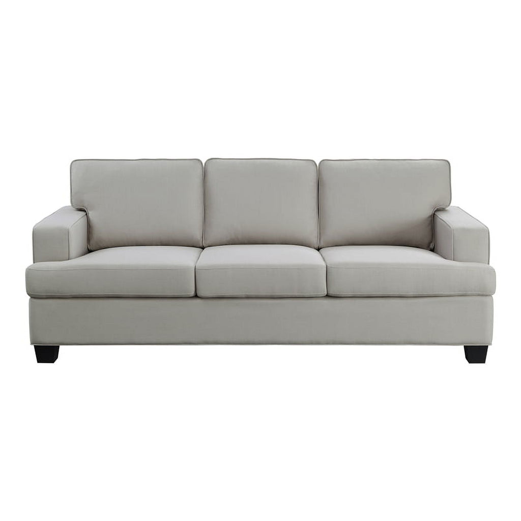 Textured Fabric 2-Piece Upholstered Sofa Set in Gray A9266