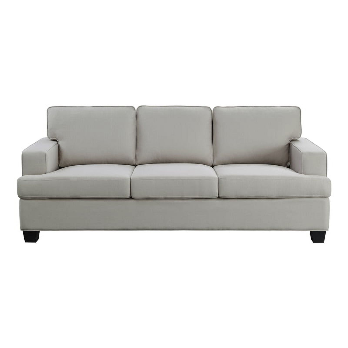 Textured Fabric 2-Piece Upholstered Sofa Set in Gray A9266