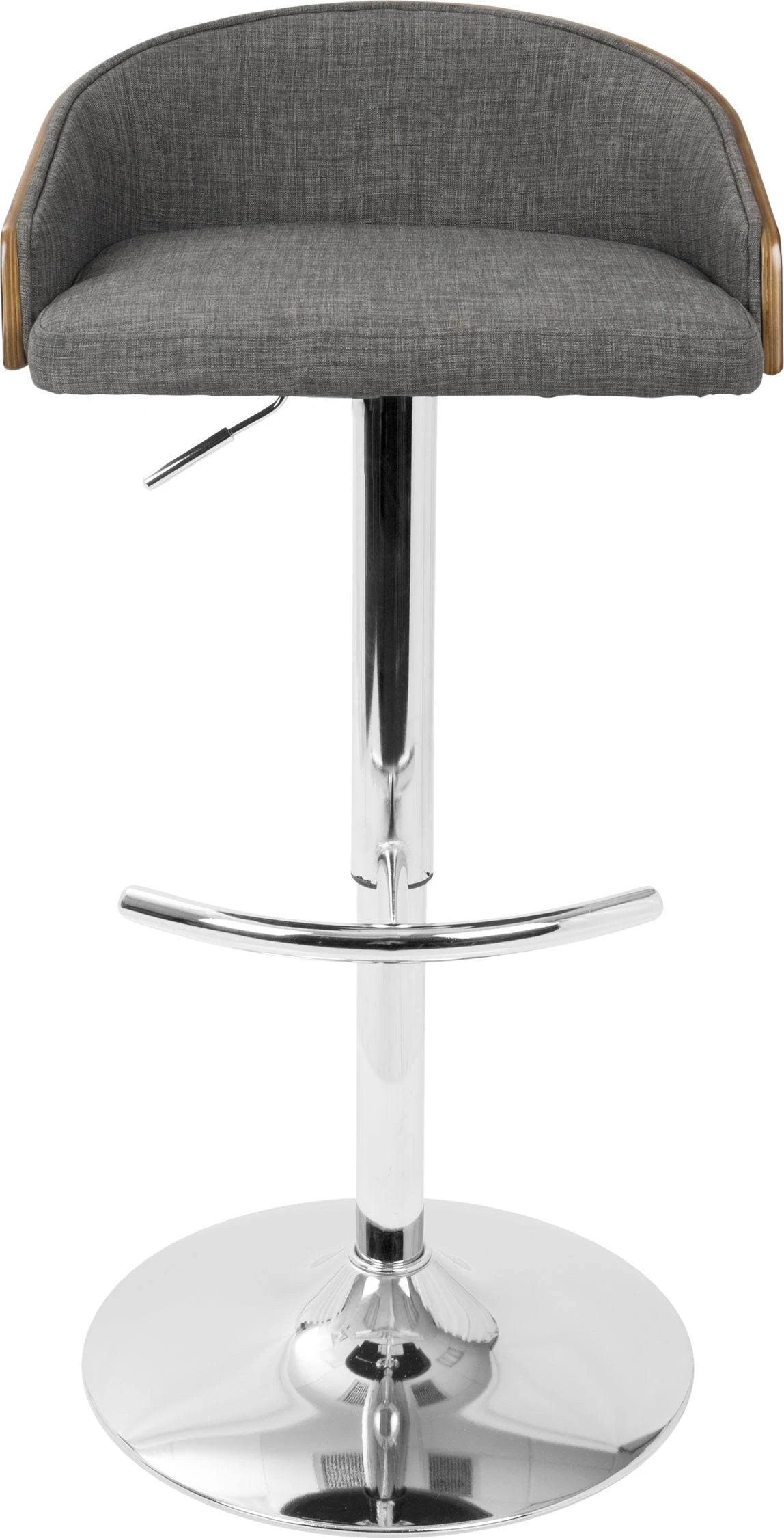 Walnut & Grey Adjustable Barstool Z838