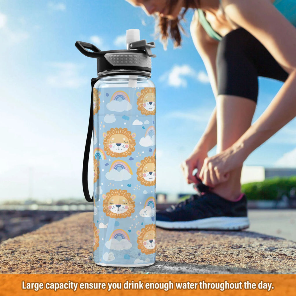 32oz Clear Triton Sports Water Bottle with Straw C926321