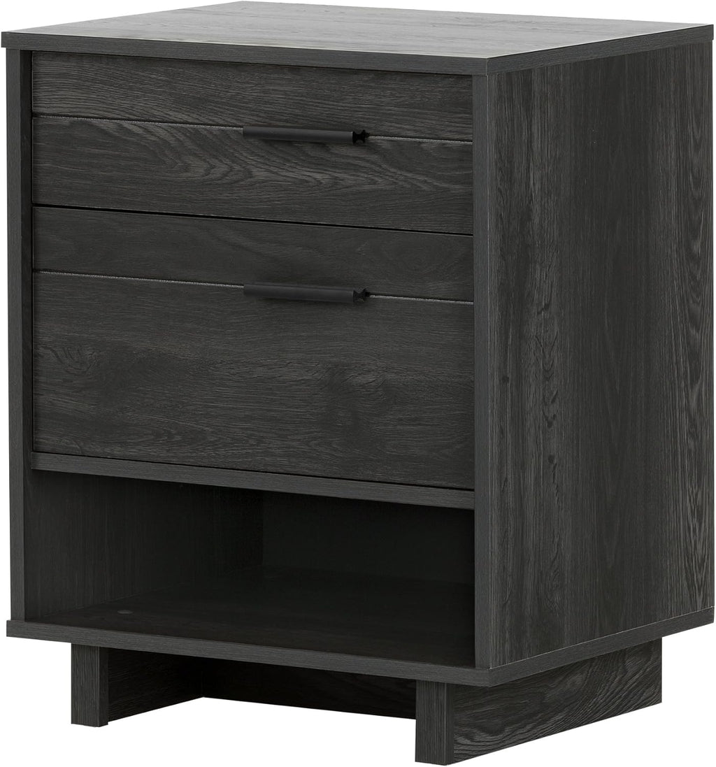 Winter Oak Nightstand with Cord Catcher N8334