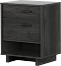 Winter Oak Nightstand with Cord Catcher N8334