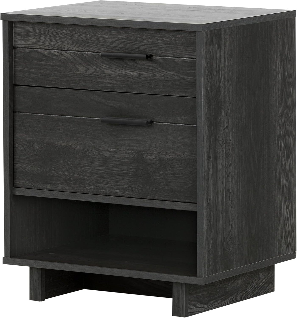 Winter Oak Nightstand with Cord Catcher N8334