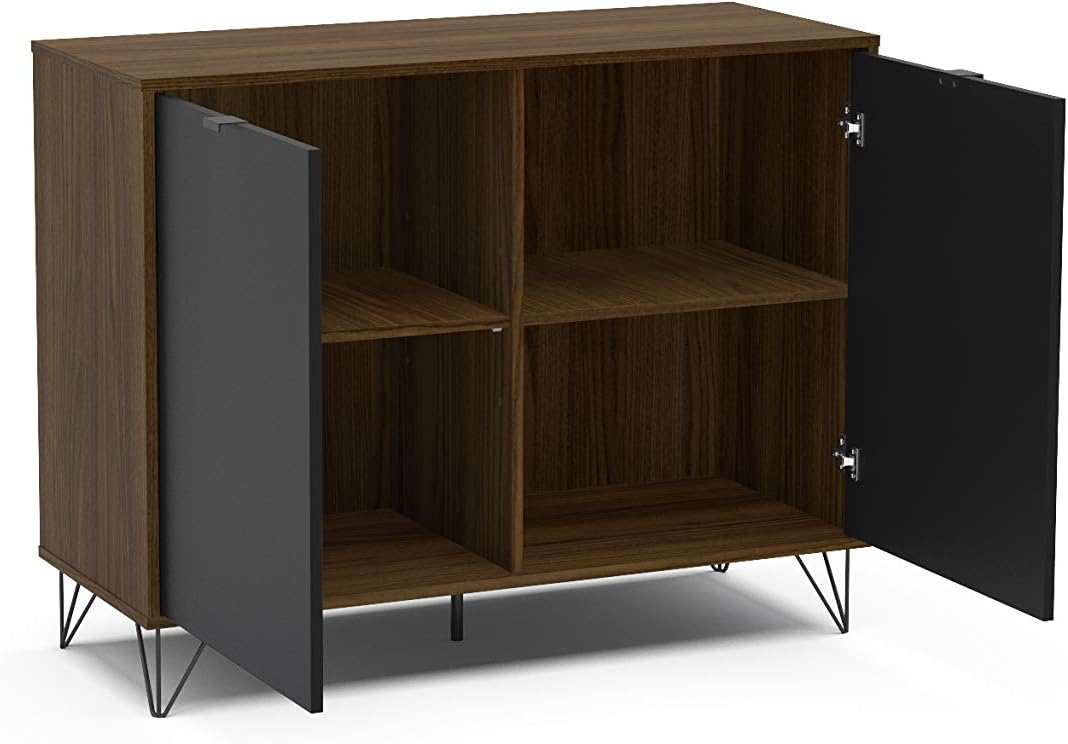Dark Brown Black Sideboard Buffet Storage Cabinet G2604