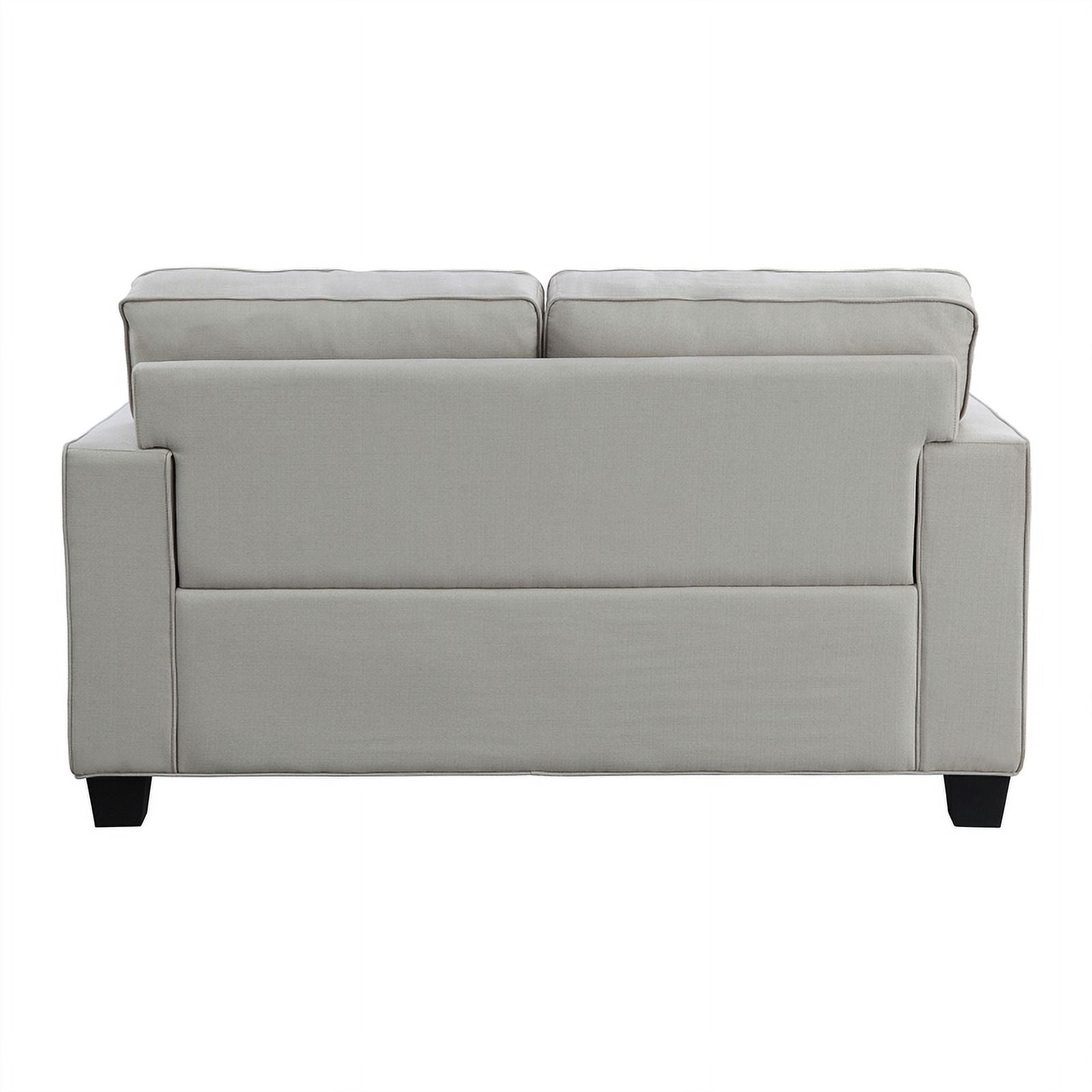 Textured Fabric 2-Piece Upholstered Sofa Set in Gray A9266