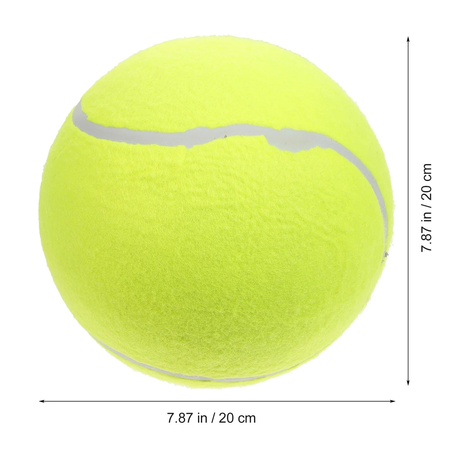20cm Inflatable Flannel Tennis Ball Yellow Z655098