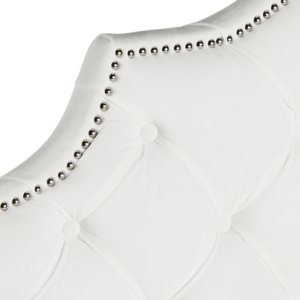 White King Tufted Velvet Headboard D30545