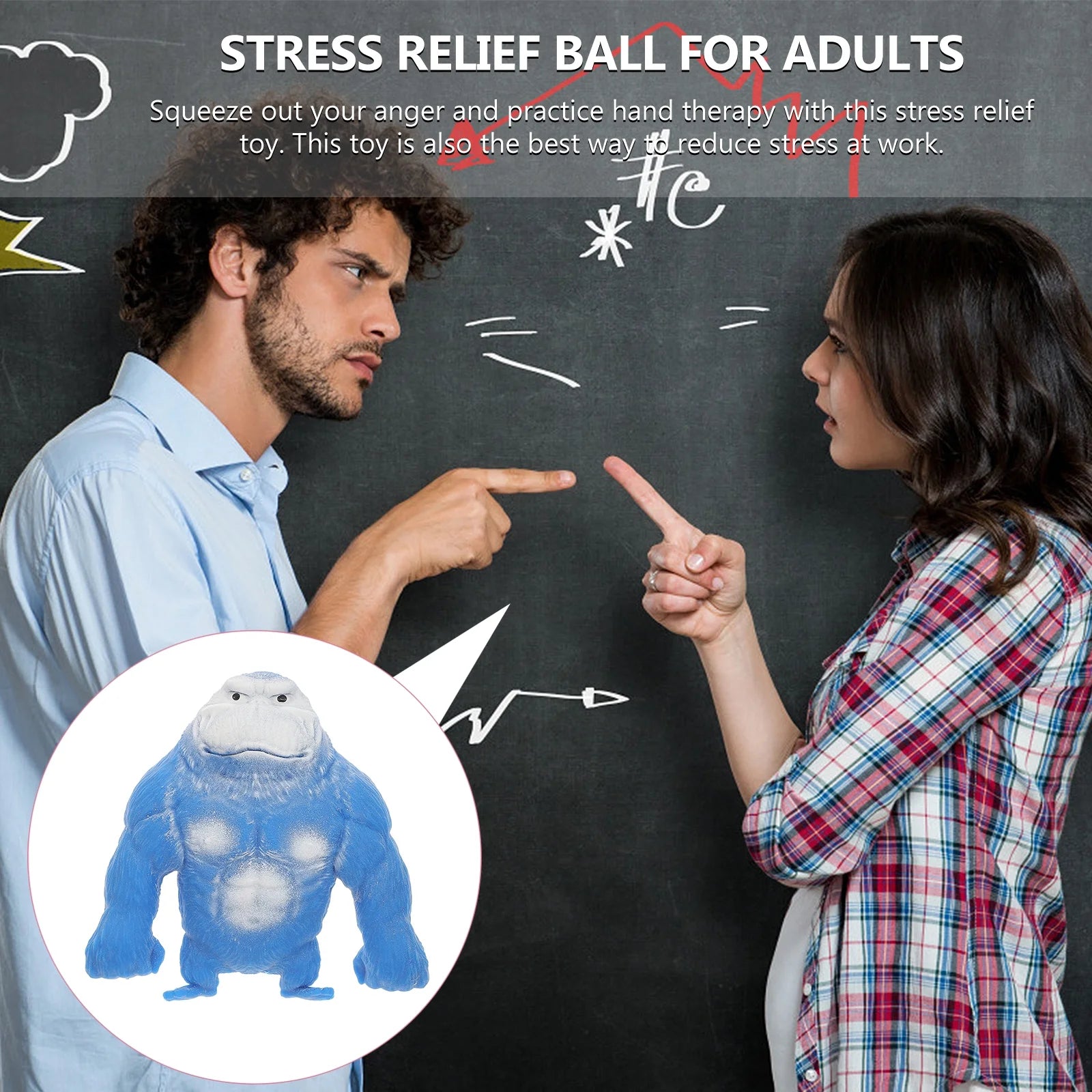 2 Count Gorilla Stress Toy Fidget Toy for Kids K805137